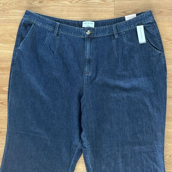 Lane Bryant Women's Dressy Trouser Jeans Sz 26 Mid Rise Classic Plus Blue New - Picture 4 of 11